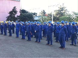 建筑工人安全帽的正确佩戴方法
